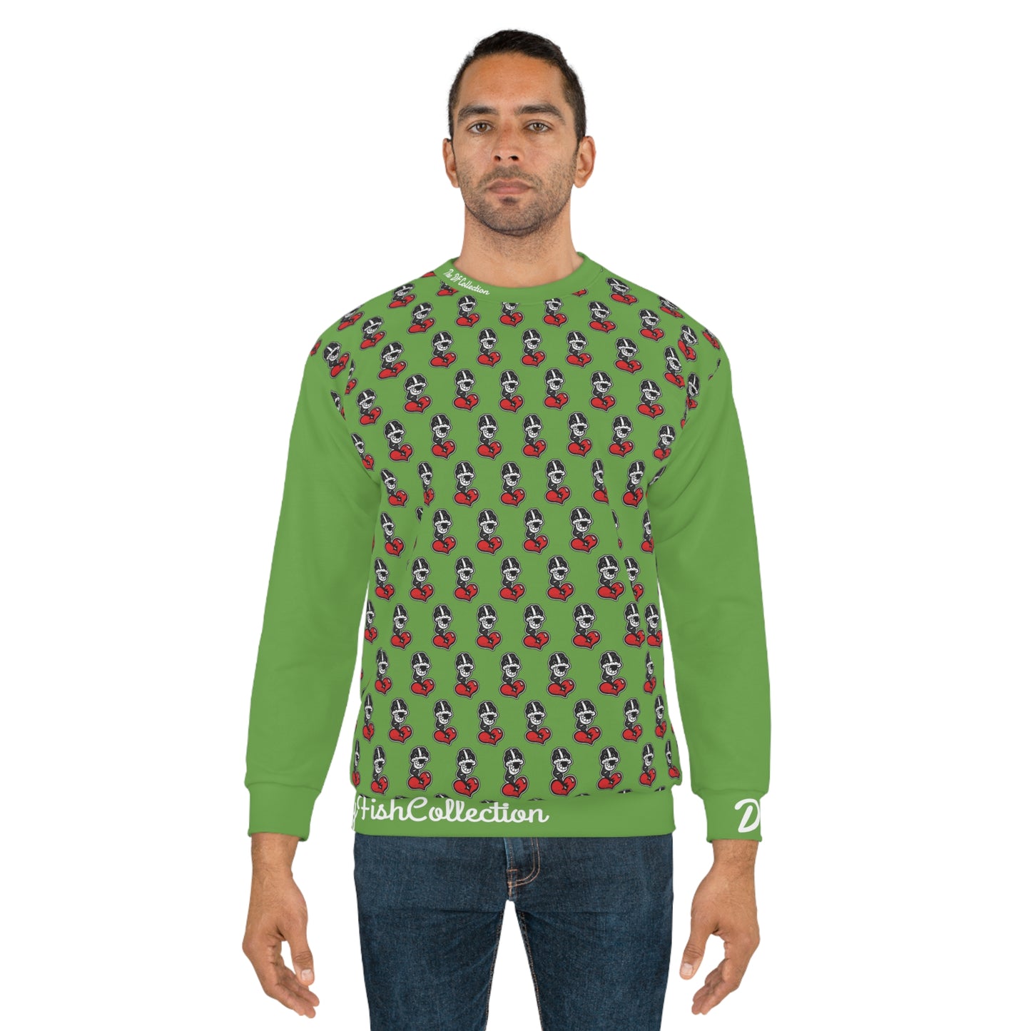 "Par 5" Green Unisex Sweatshirt (AOP)