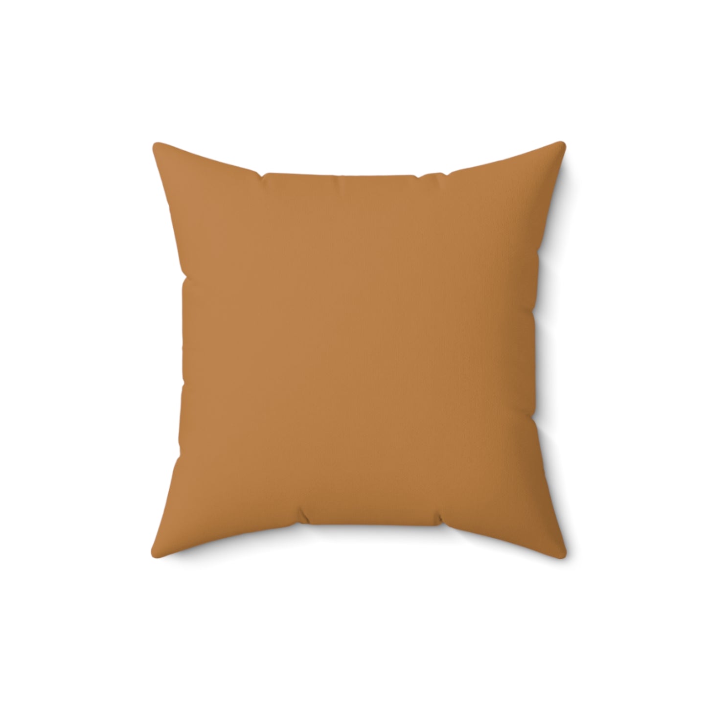 "DFC" Tan Spun Polyester Square Pillow