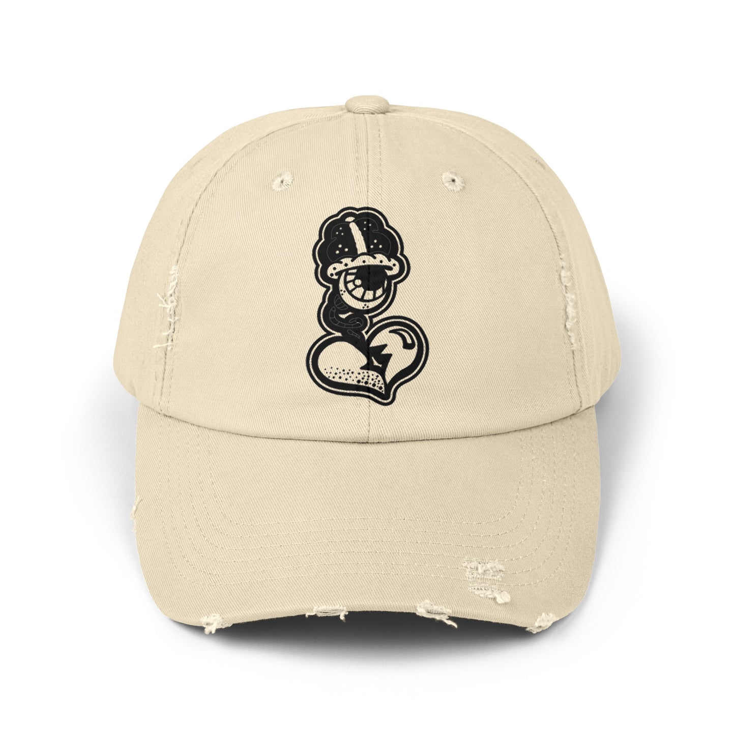 "Black Label" Unisex Distressed Cap by WildeTuna