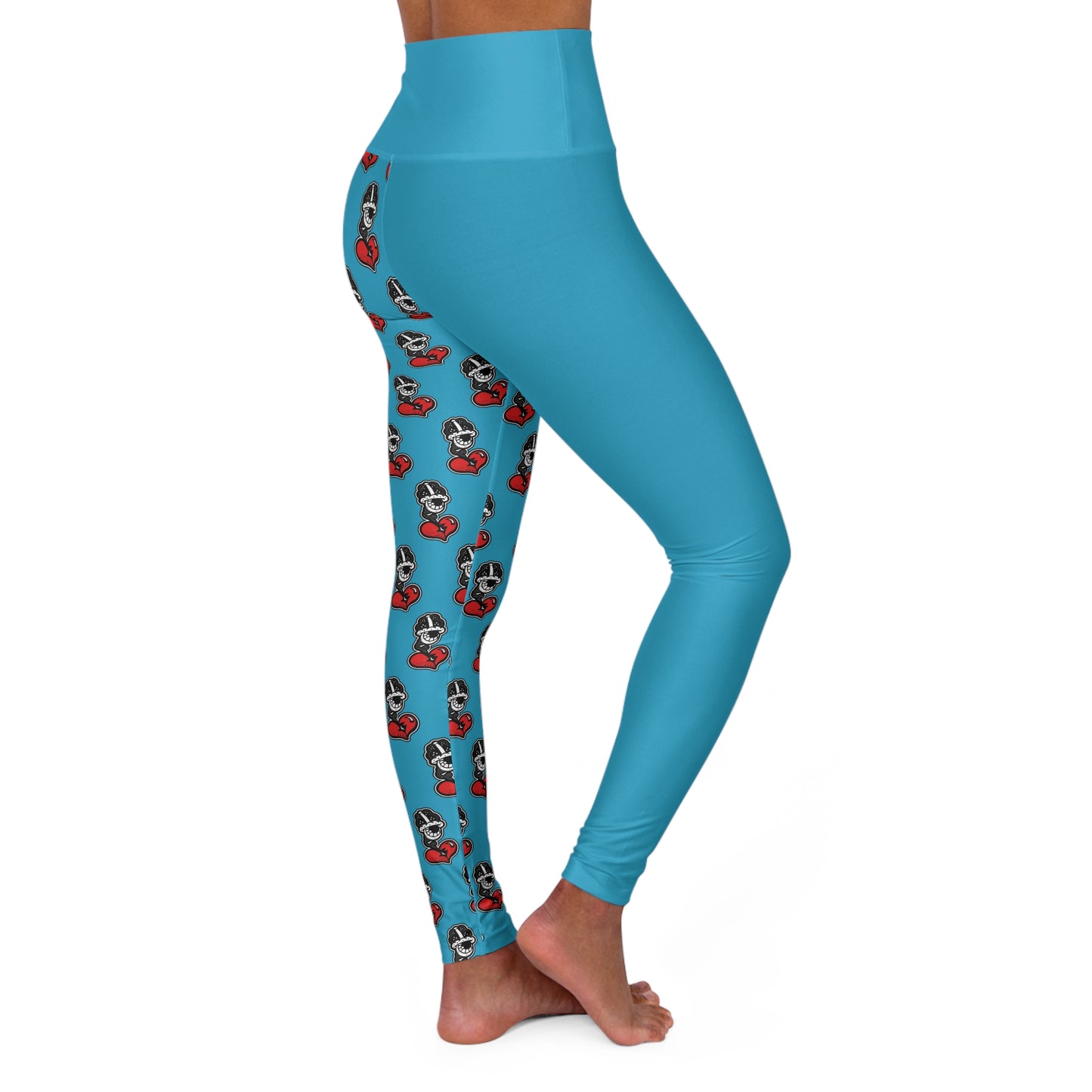 Turq High Waisted Yoga Leggings (AOP)