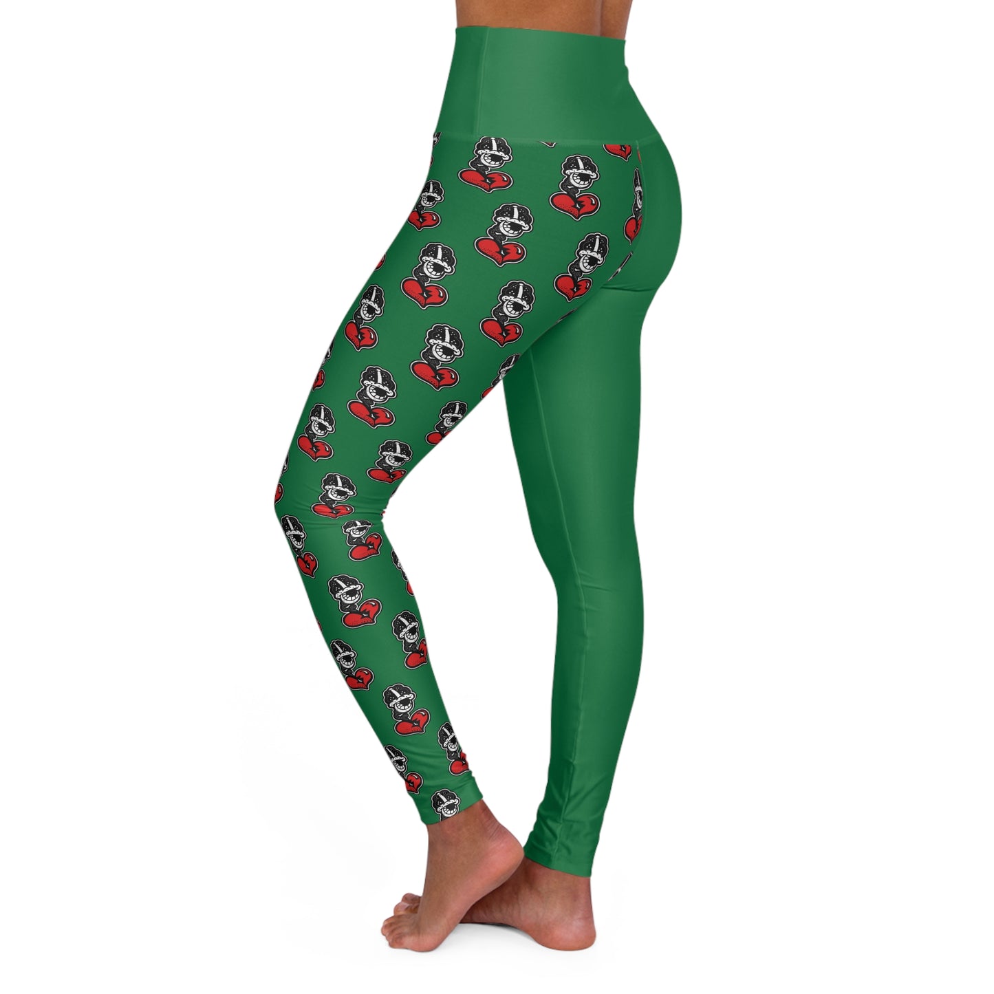 Tammy Green High Waisted Yoga Leggings (AOP)