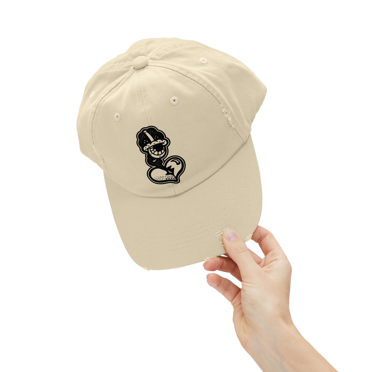 "Black Label" Unisex Distressed Cap by WildeTuna