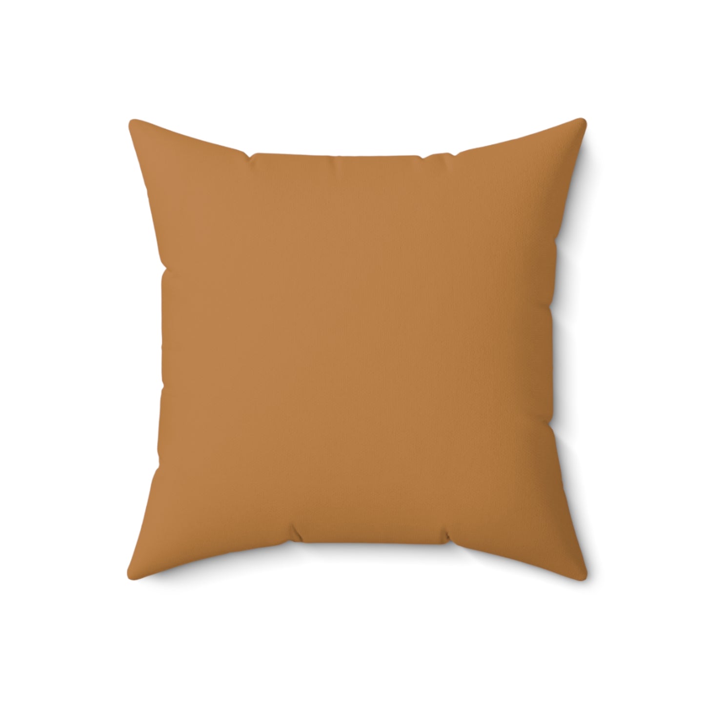 "DFC" Tan Spun Polyester Square Pillow
