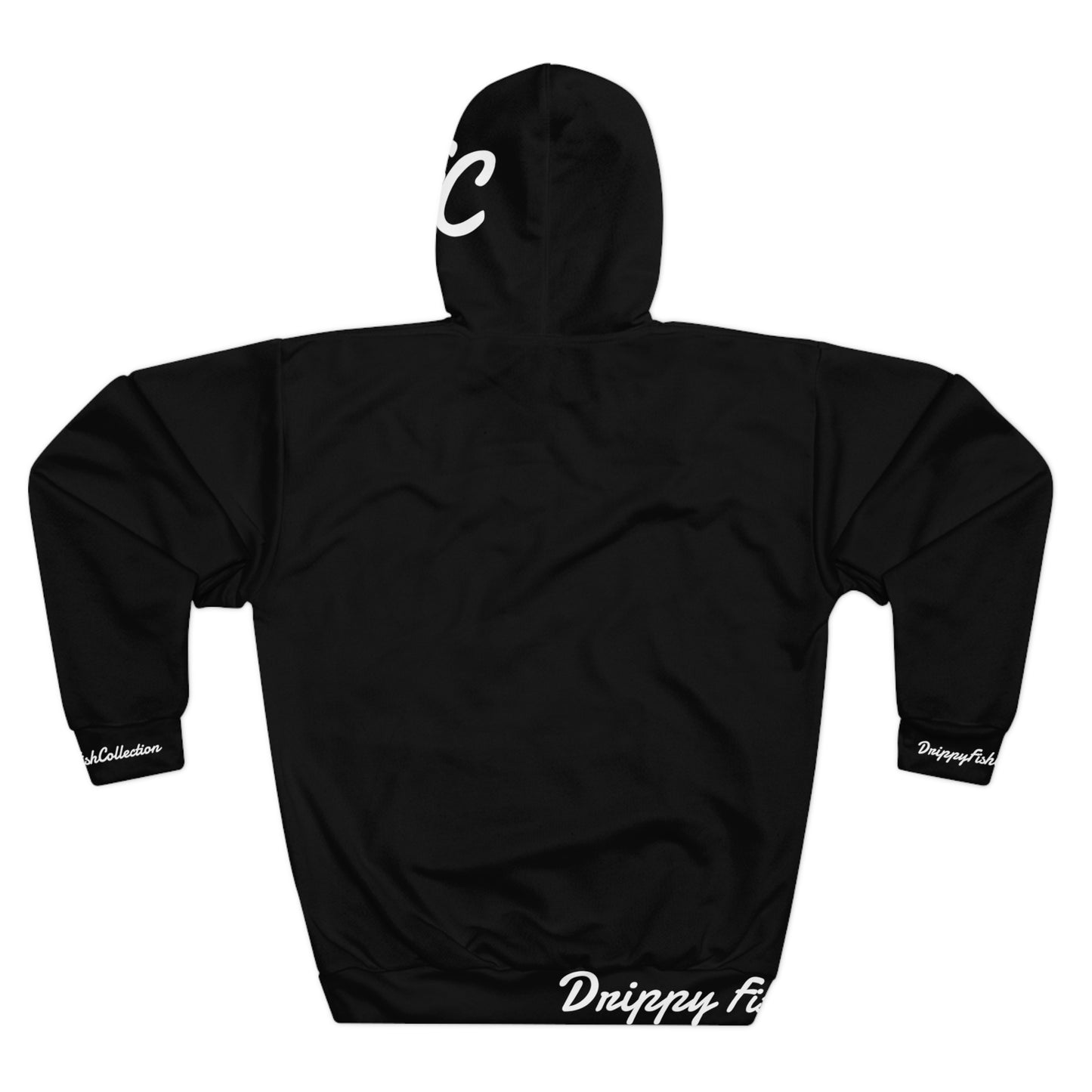 "Par 4" Black Unisex Pullover Hoodie (AOP)