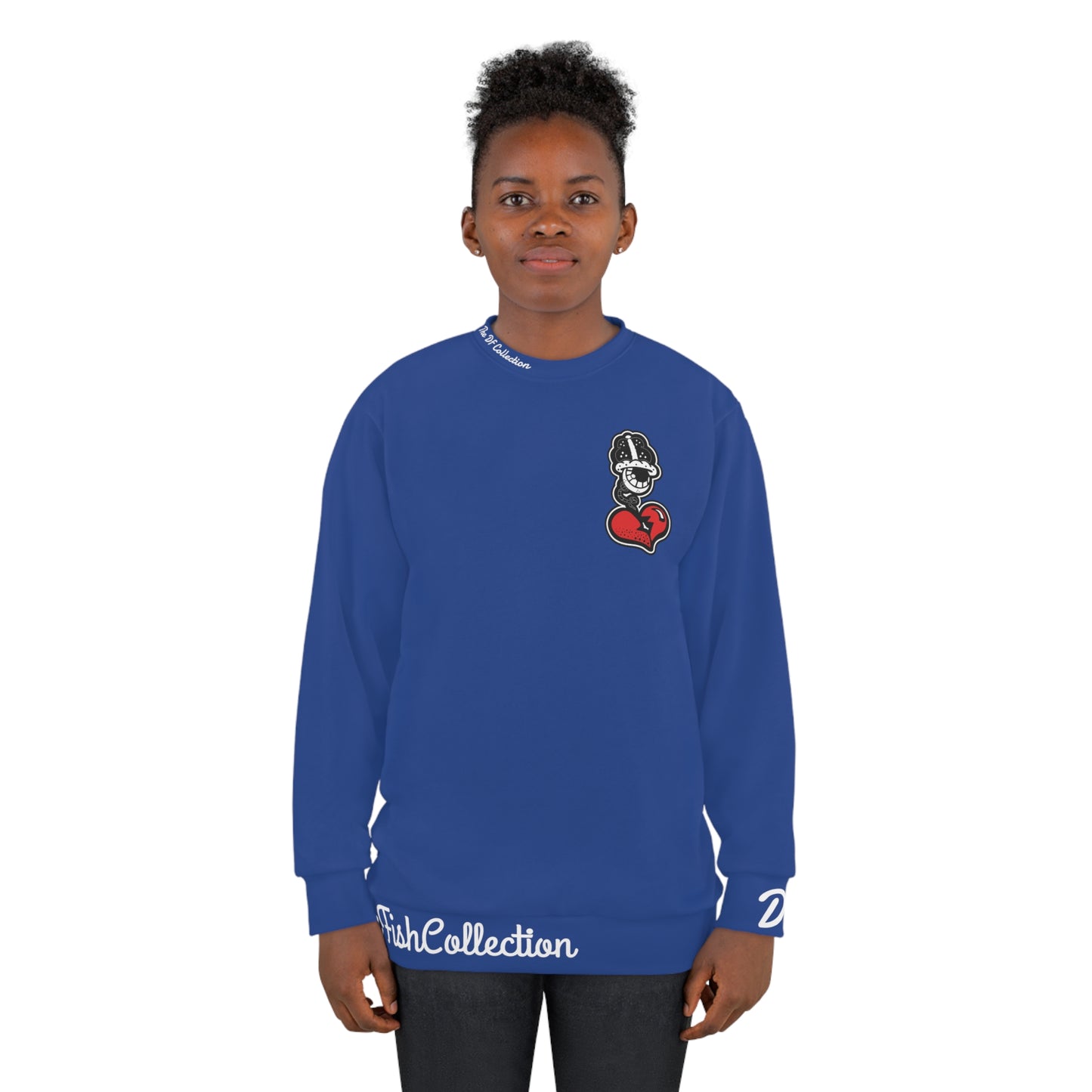 "Par 4" Blue Unisex Sweatshirt (AOP)