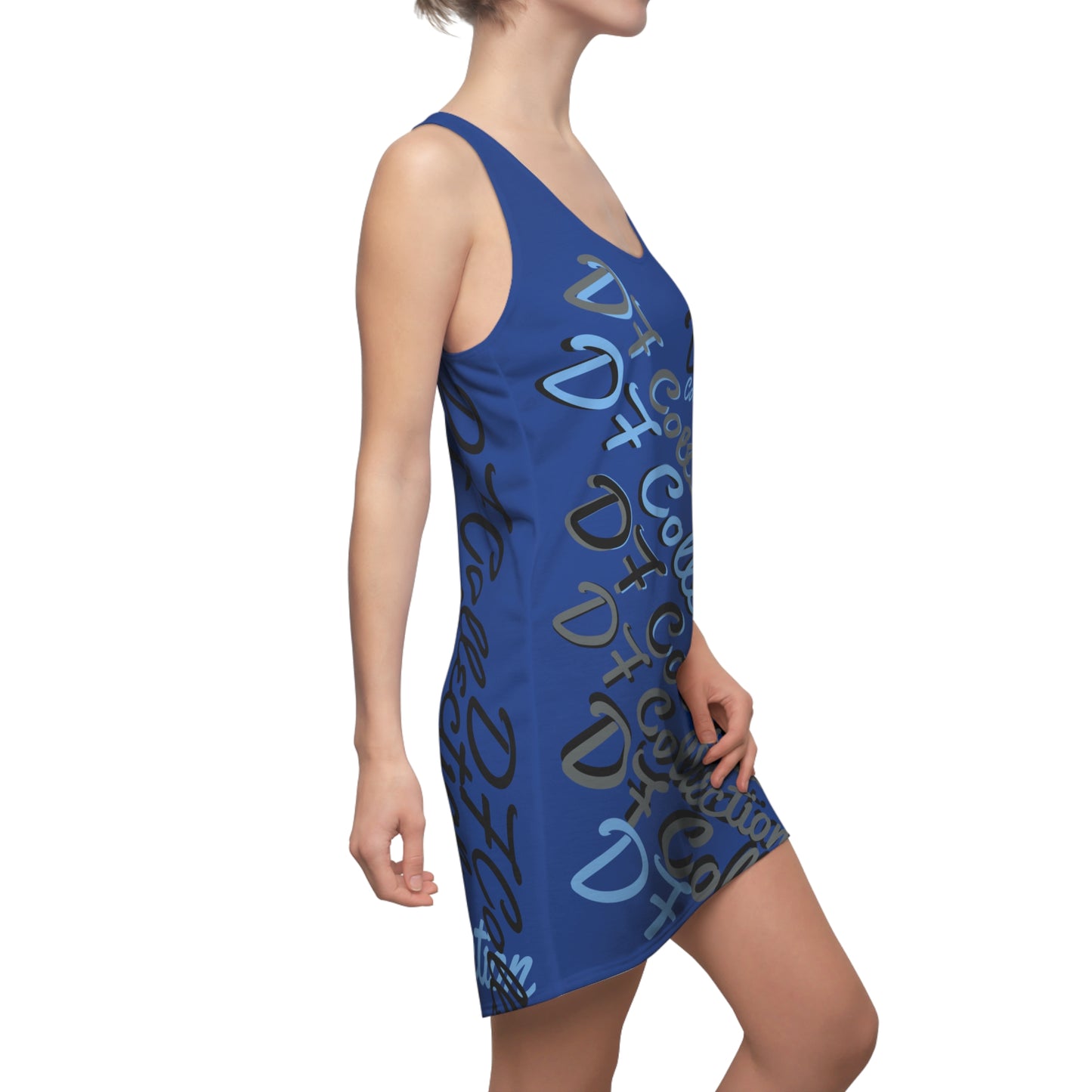 "DF COLLECTION" BLU Women's Cut & Sew Racerback Dress