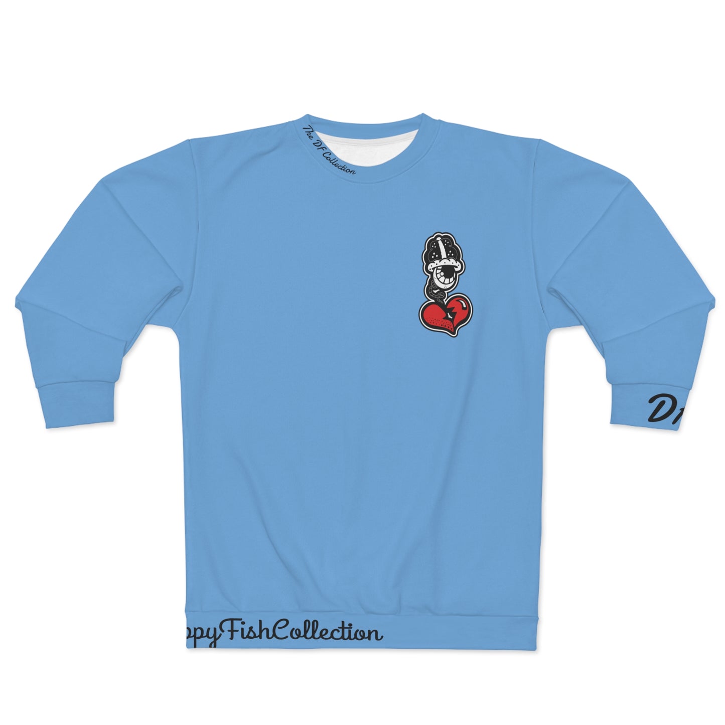 "Par 4" Light Blue Unisex Sweatshirt (AOP)