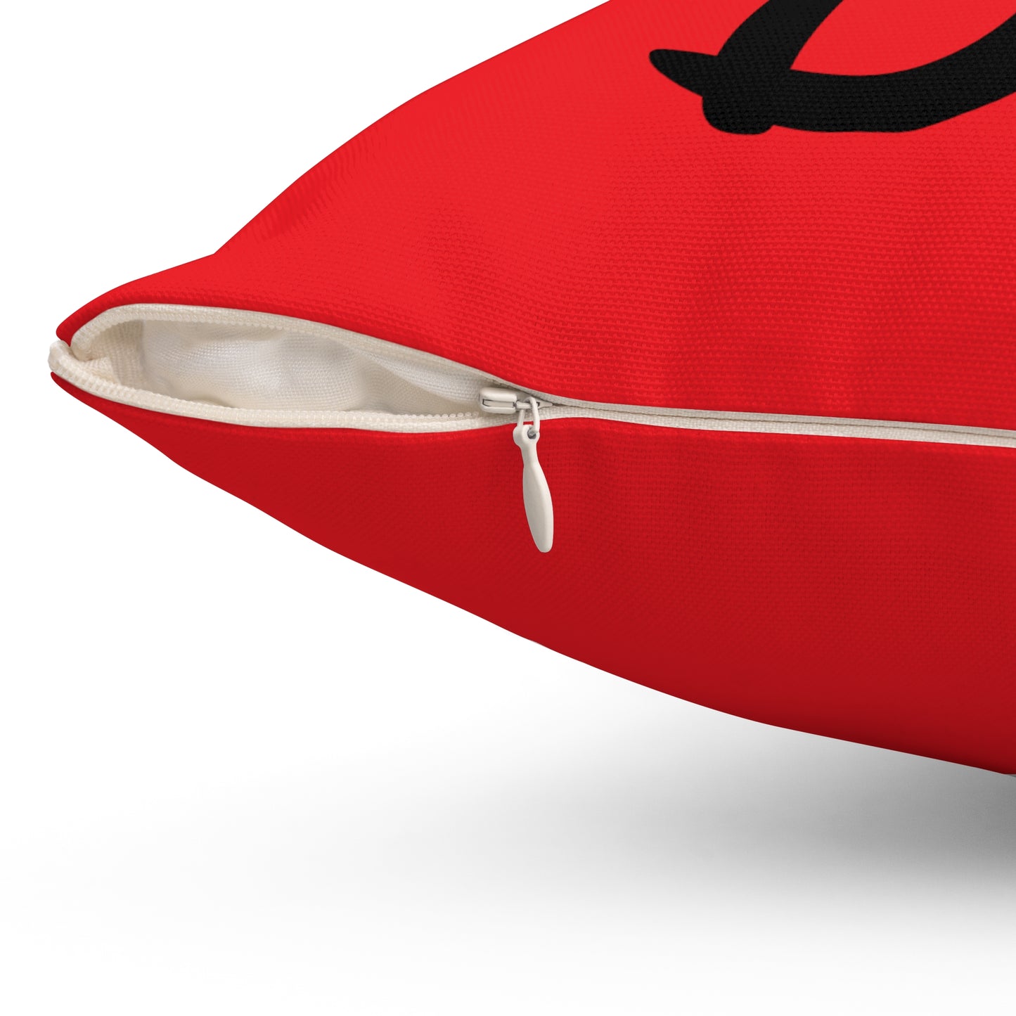 "DFC" Red Spun Polyester Square Pillow