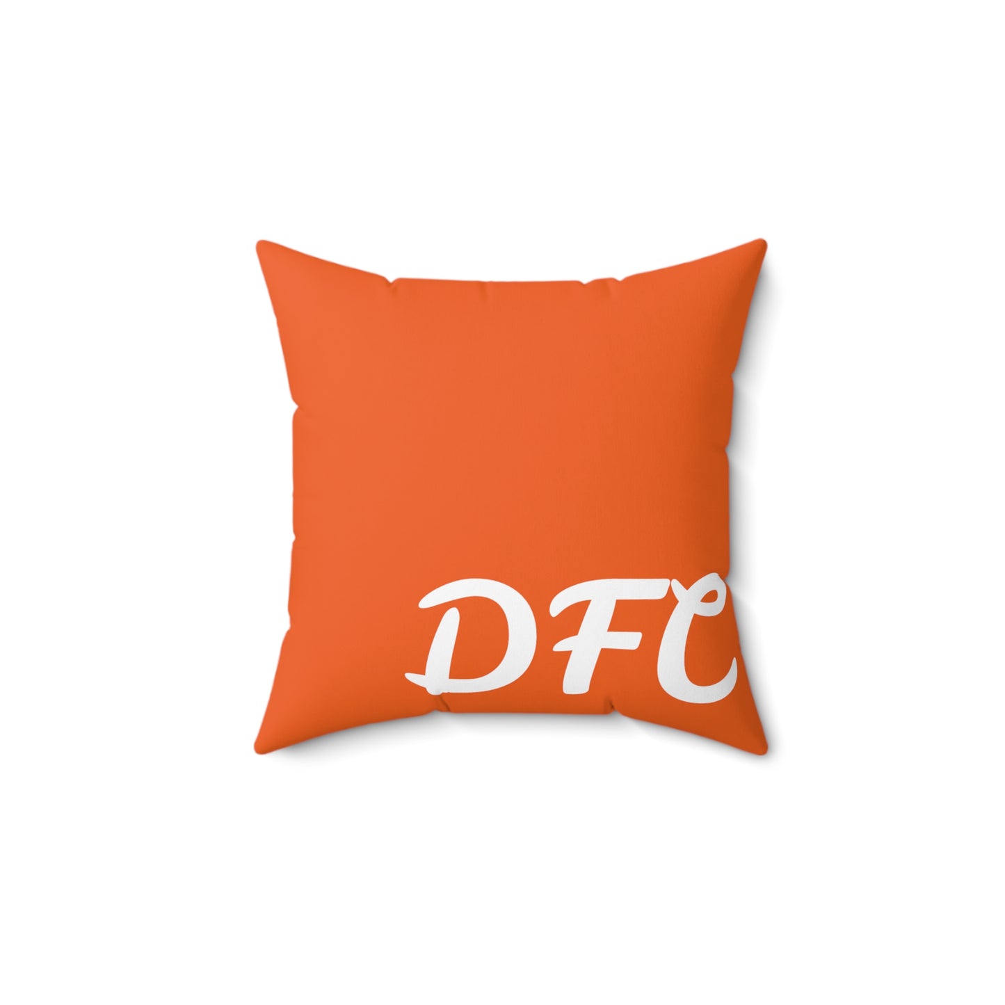"DFC" Orange Spun Polyester Square Pillow