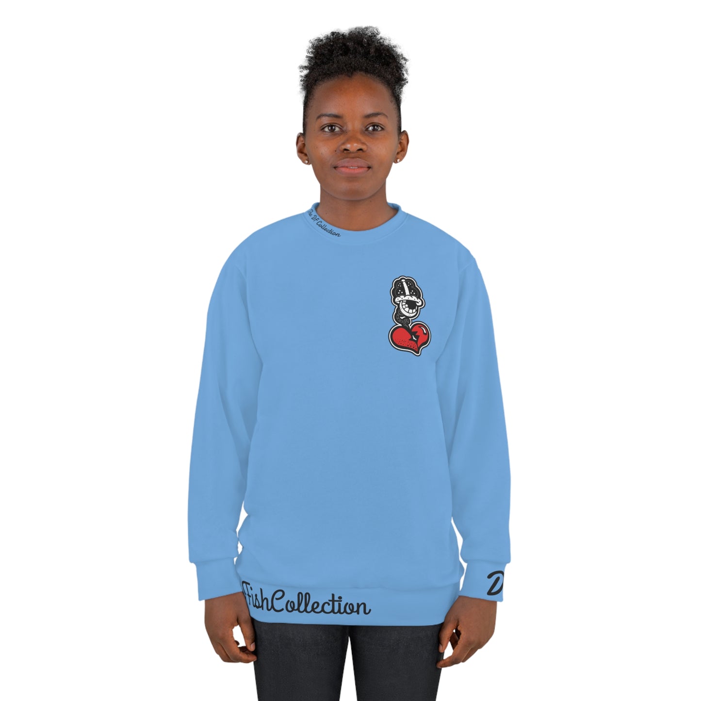 "Par 4" Light Blue Unisex Sweatshirt (AOP)