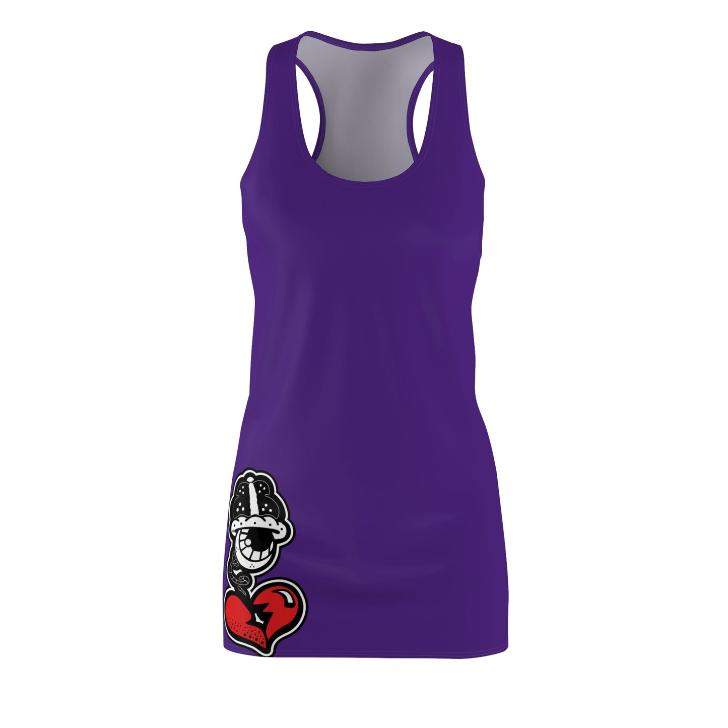 “DRIZZLE” 80'S PURP Women's Cut & Sew Racerback Dress