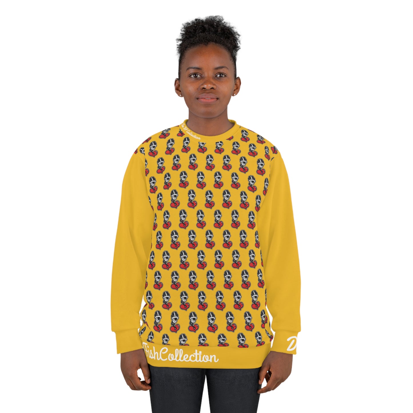 "Par 5" Yellow Unisex Sweatshirt (AOP)