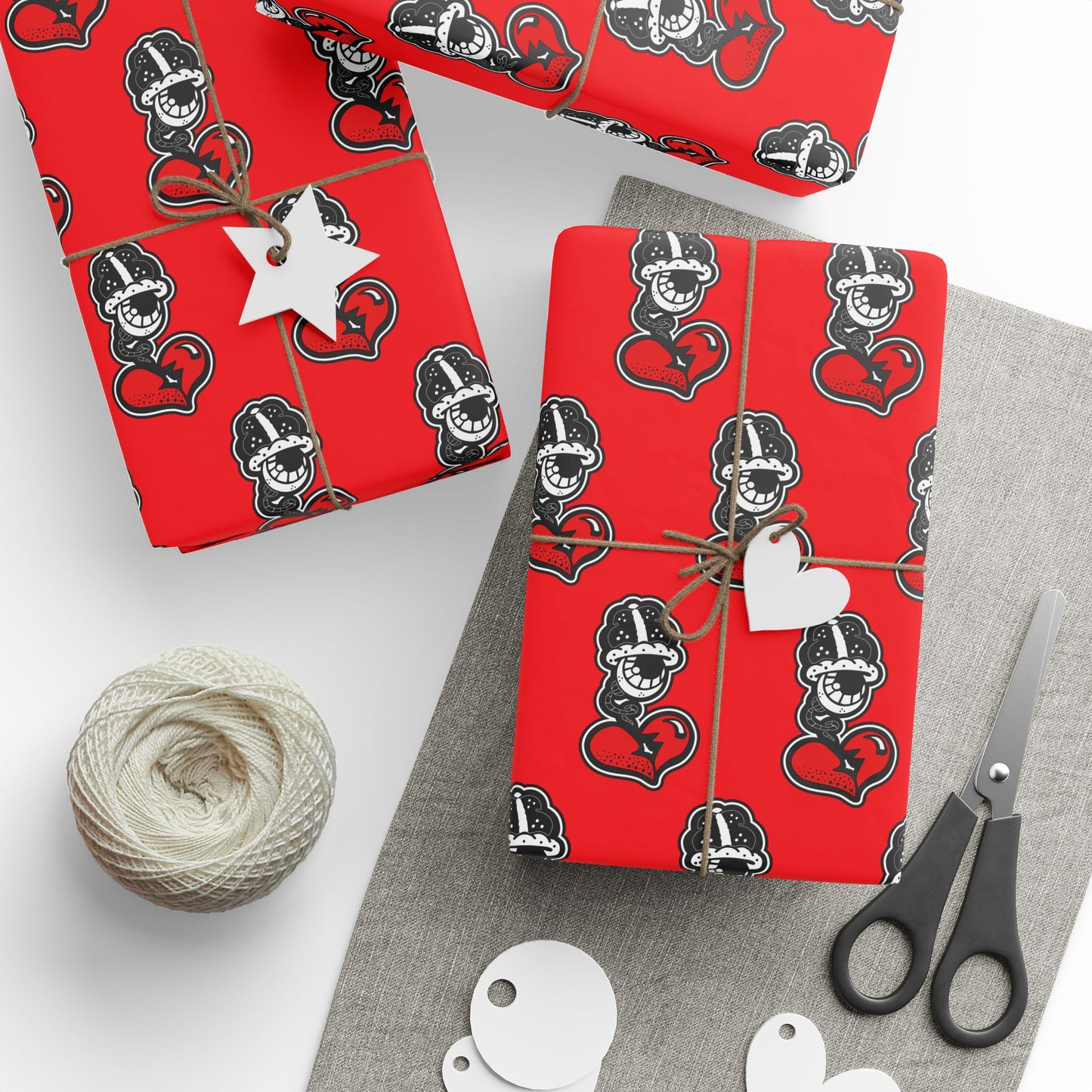 DrippyFish Red Boxing Themed Gift Wrapping Paper