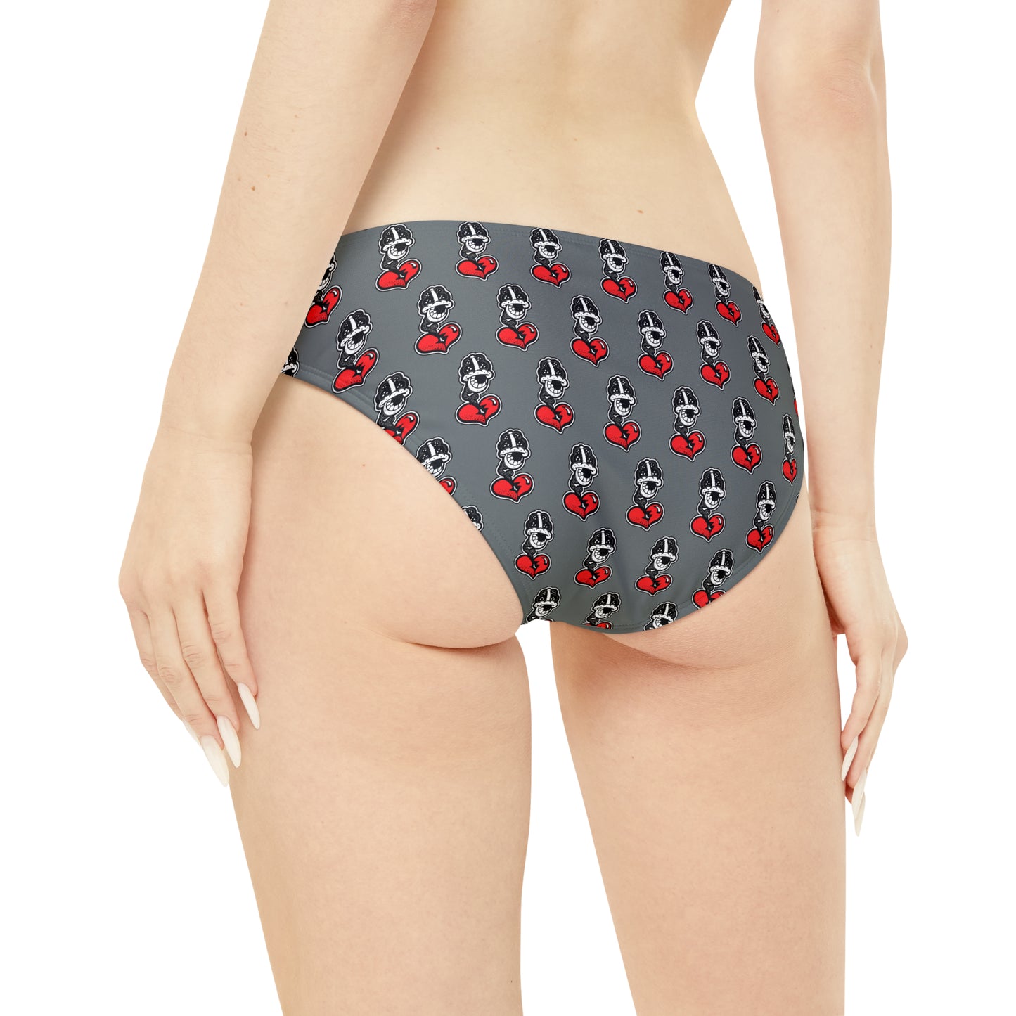 Goochie Grey Strappy Bikini Set (AOP)