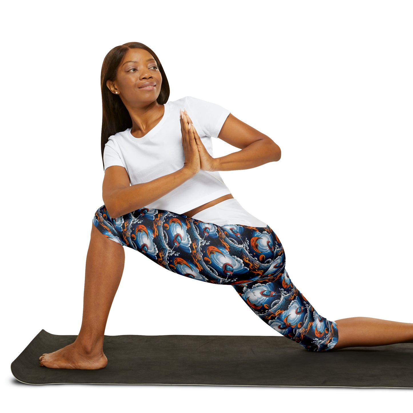 "Take Off" Yoga Capri Leggings (AOP)