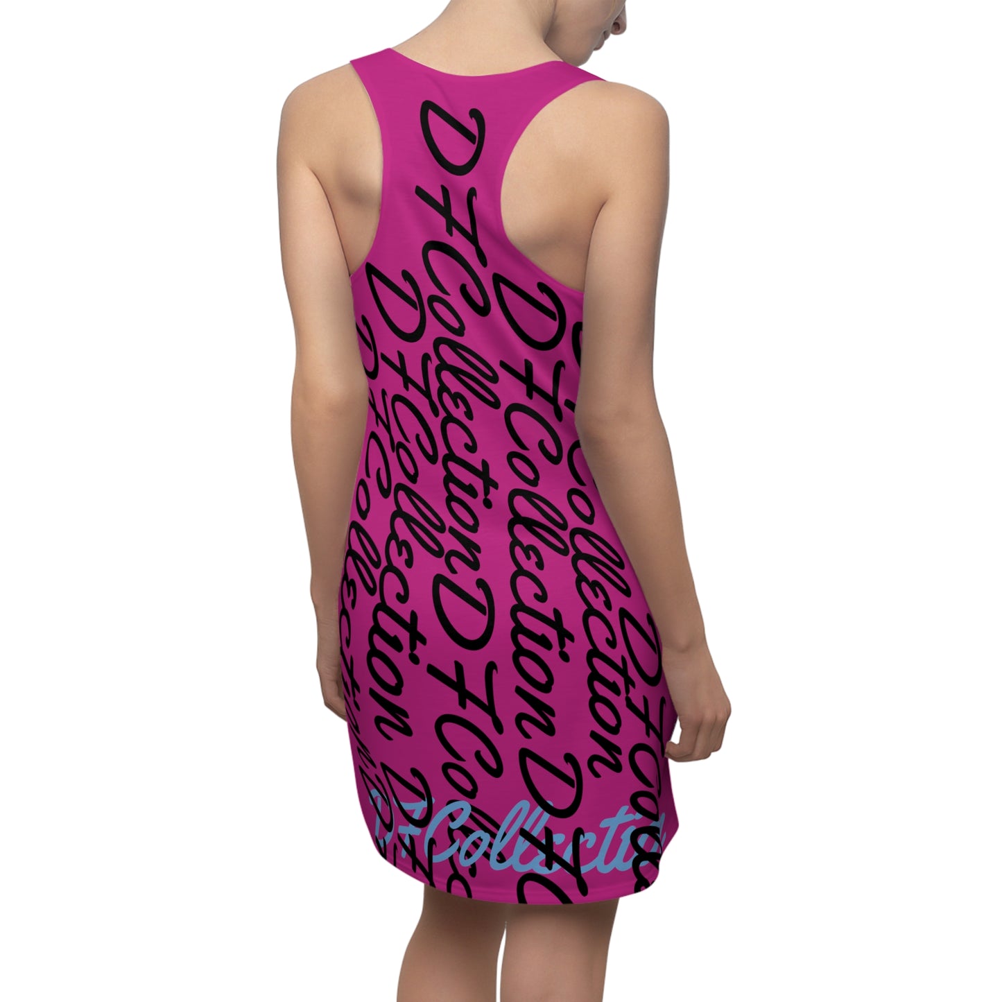 "DF COLLECTION" 80's Purple Women's Cut & Sew Racerback Dress