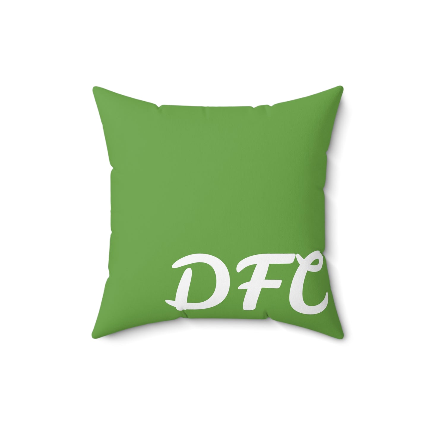 "DFC" Green Spun Polyester Square Pillow