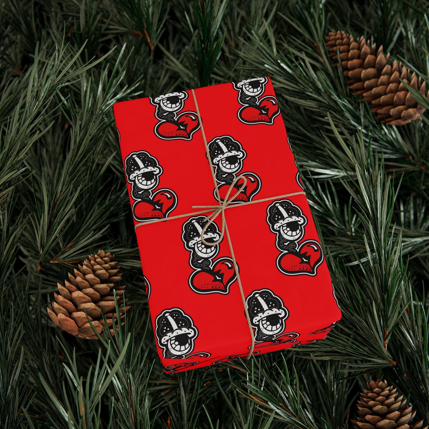 DrippyFish Red Boxing Themed Gift Wrapping Paper