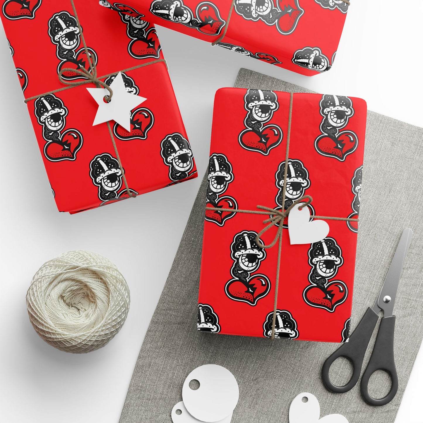 DrippyFish Red Boxing Themed Gift Wrapping Paper
