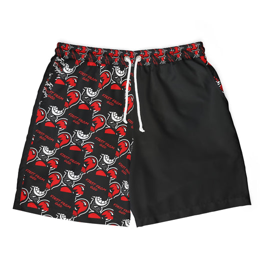 DrippyFish "First From God" Black Swim Shorts