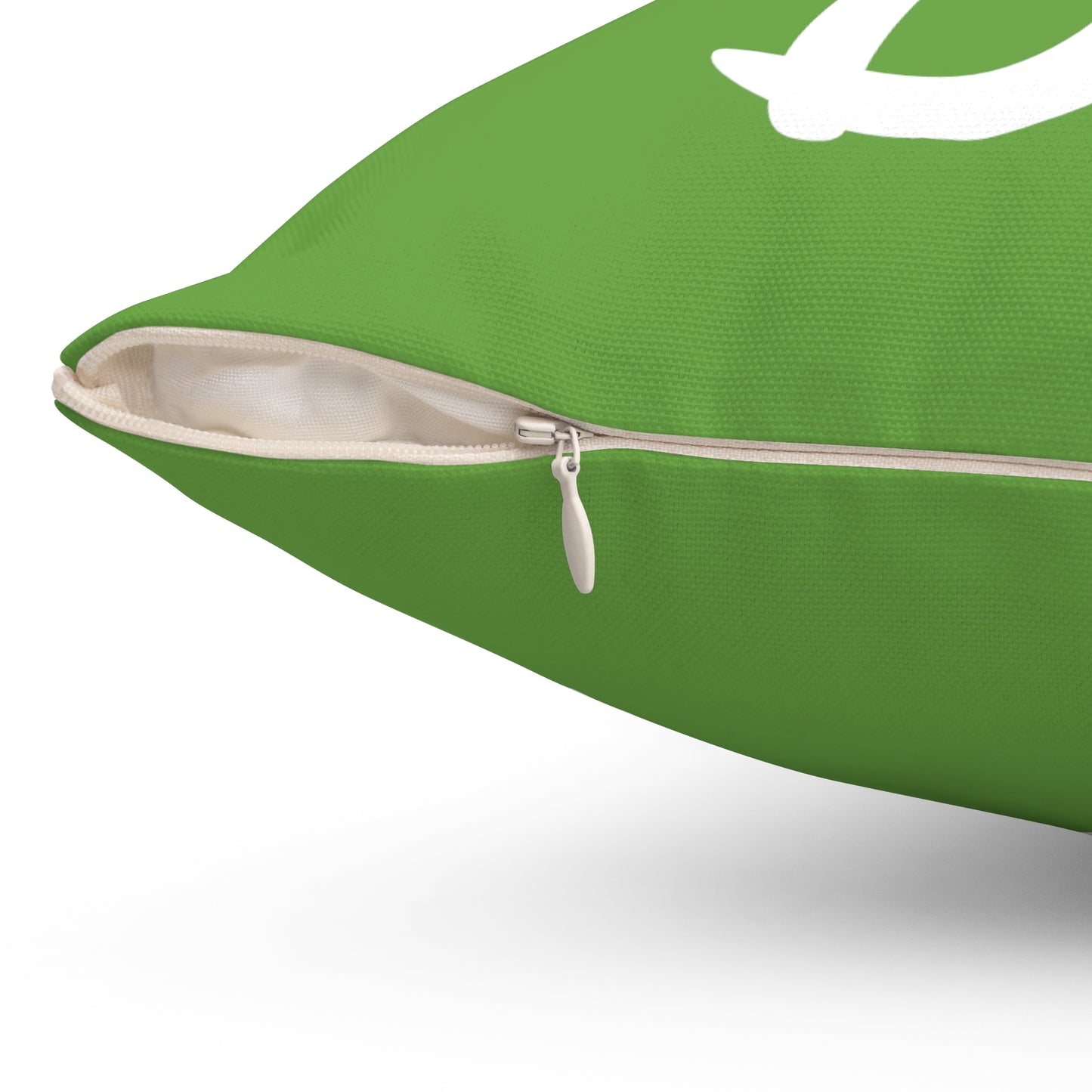 "DFC" Green Spun Polyester Square Pillow