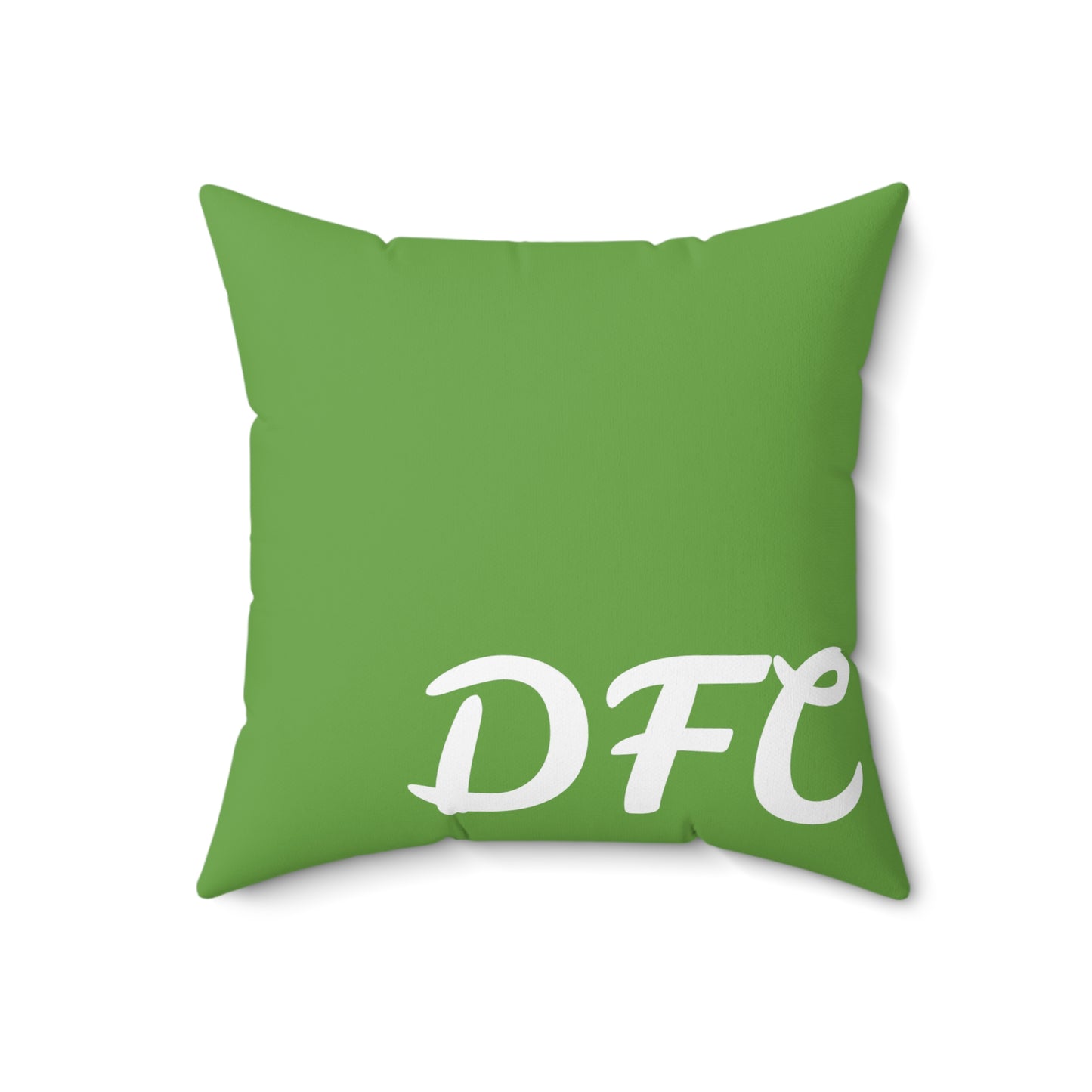 "DFC" Green Spun Polyester Square Pillow