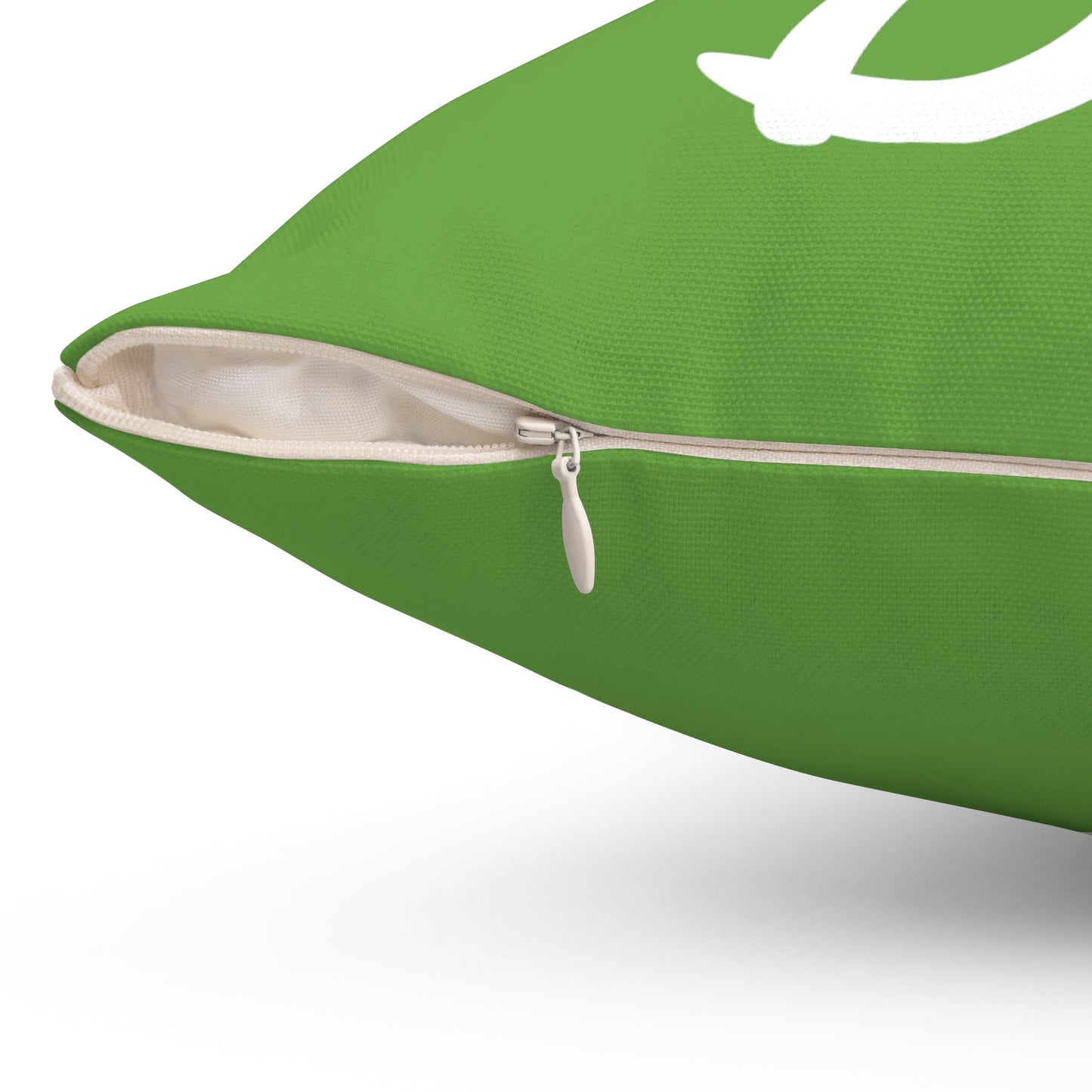 "DFC" Green Spun Polyester Square Pillow