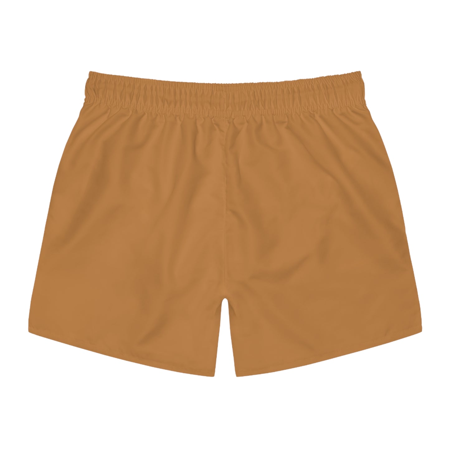 "Black Label" Tan Swim Trunks (AOP) By WildeTuna