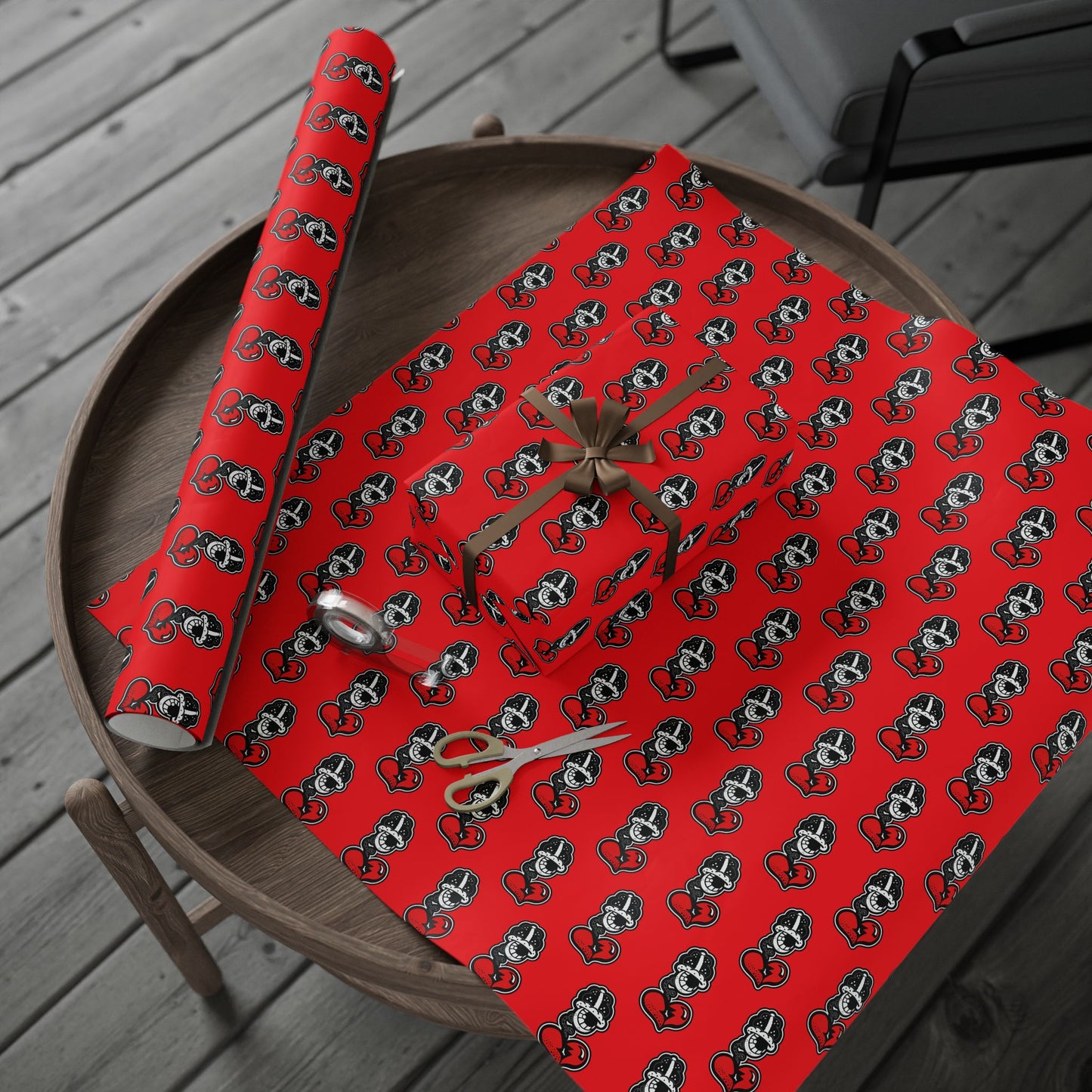 DrippyFish Red Boxing Themed Gift Wrapping Paper