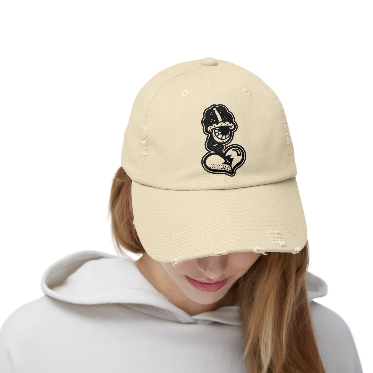 "Black Label" Unisex Distressed Cap by WildeTuna