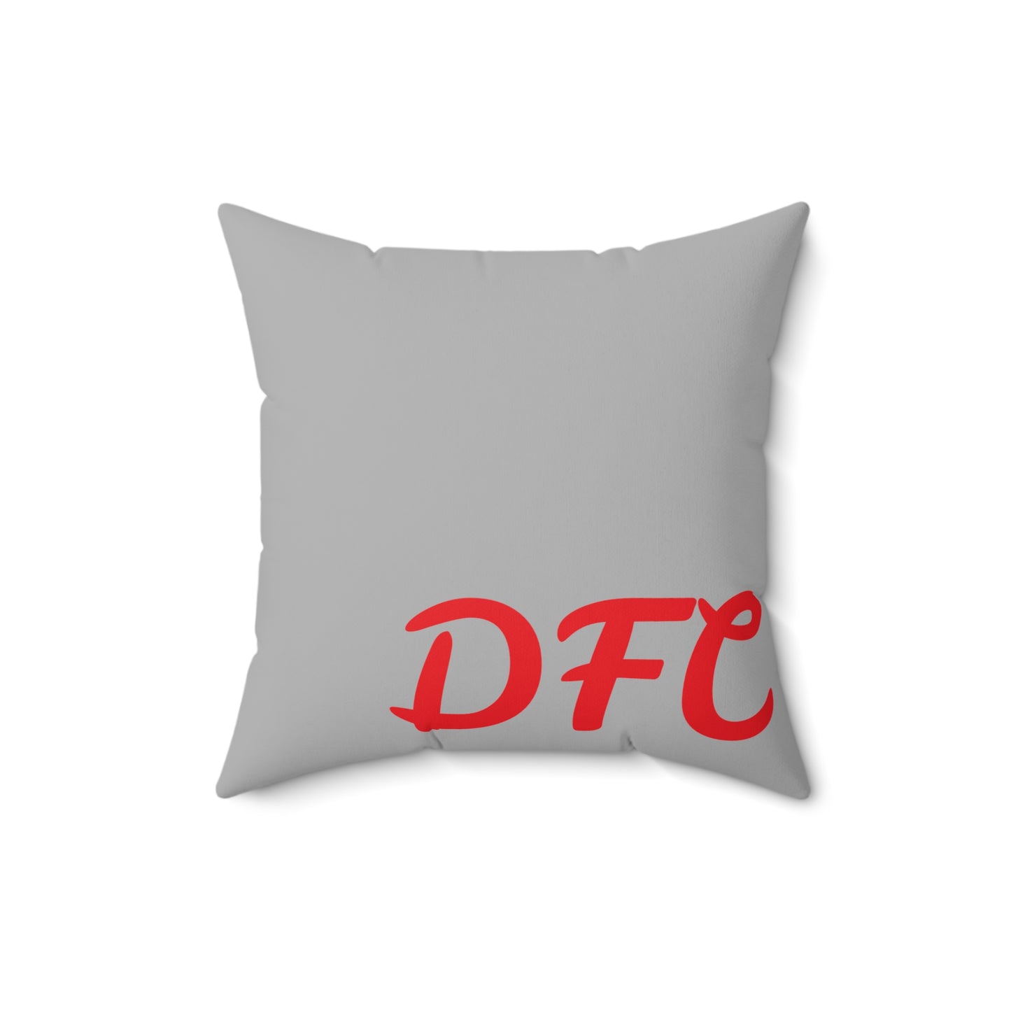 "DFC" Grey Spun Polyester Square Pillow