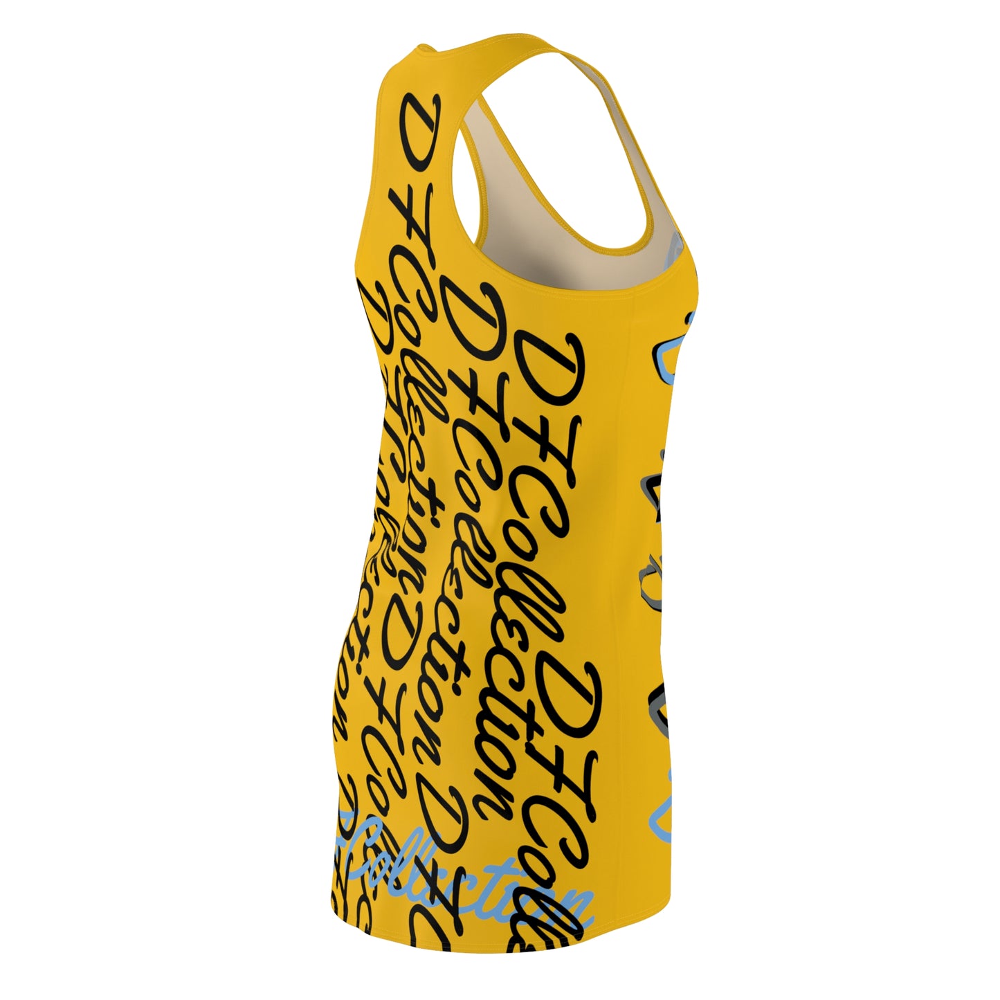 "DF COLLECTION" Yellow Women's Cut & Sew Racerback Dress