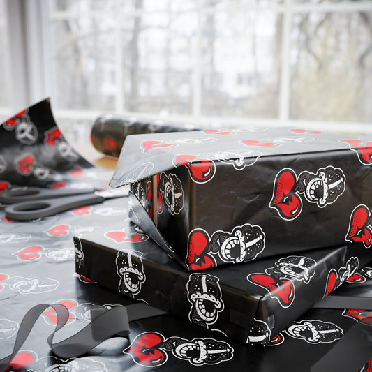 Bold Boxing Themed Wrapping Paper, Gift Wrap for Sports Lovers, Boxing Event Celebrations, Birthday, Holidays, Unique Gift Packaging
