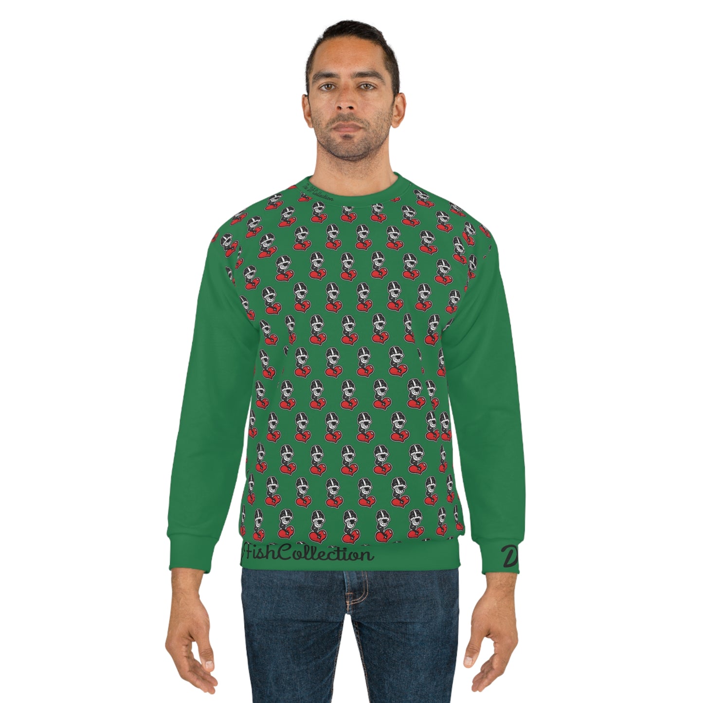 "Par 5" Green Unisex Sweatshirt (AOP)