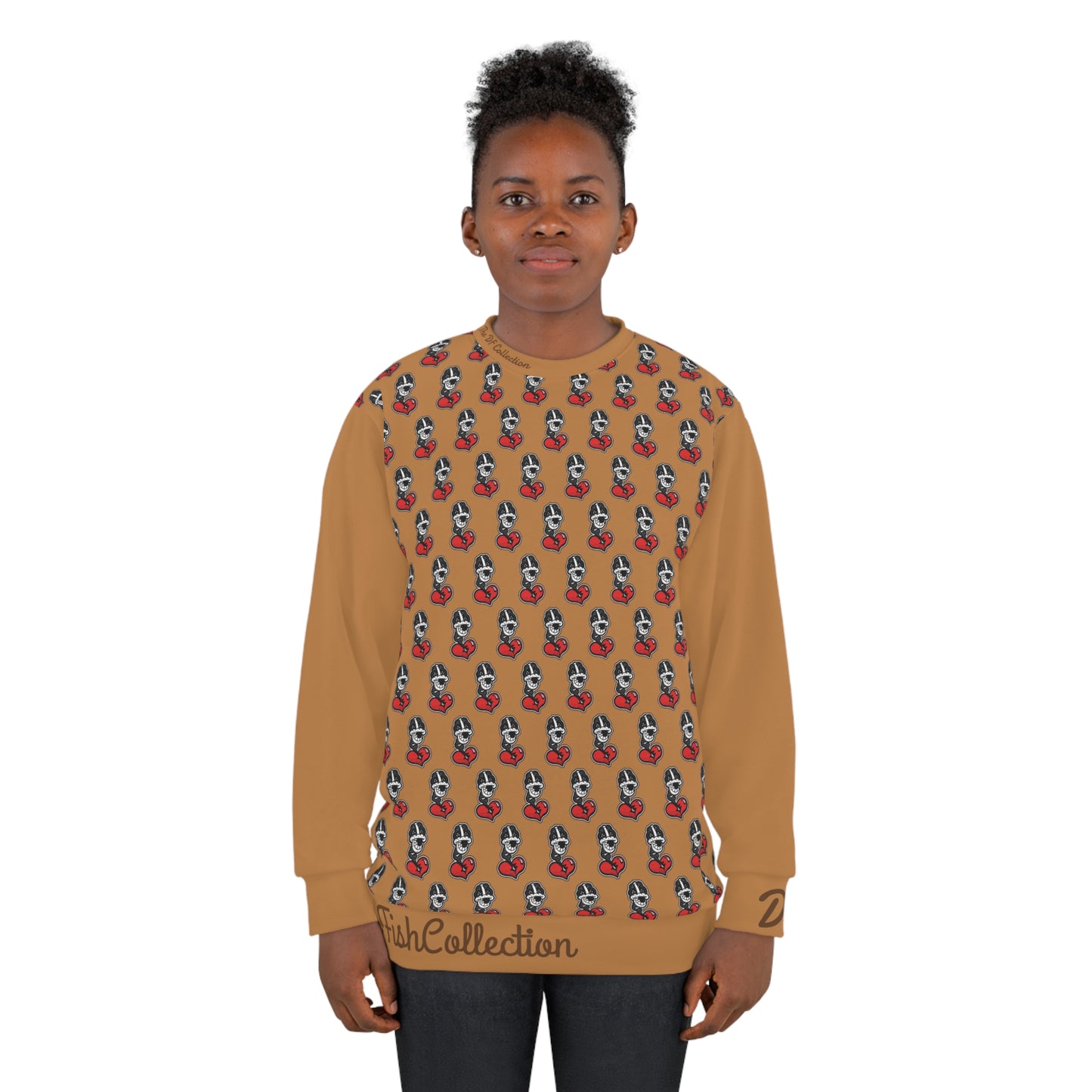 "Par 5" Tan Unisex Sweatshirt (AOP)