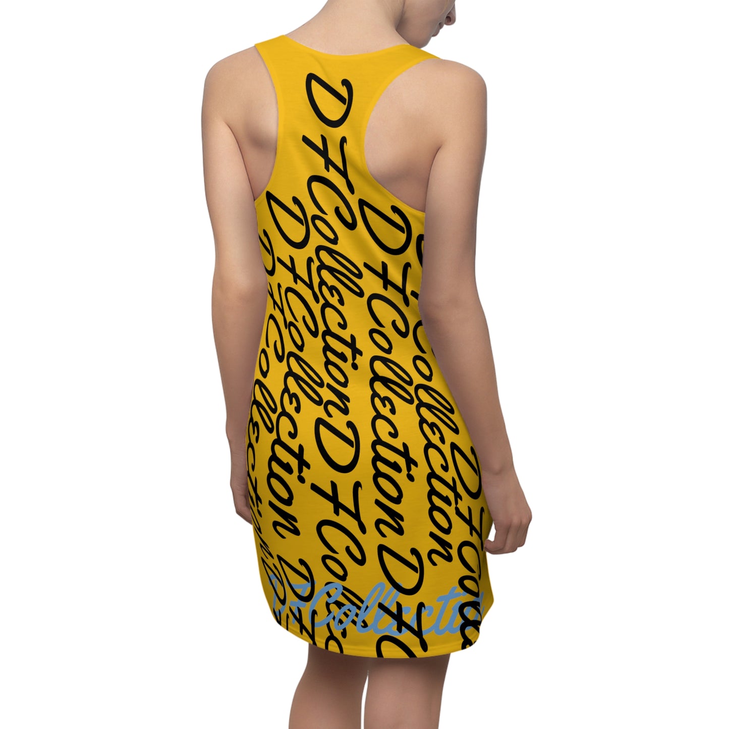 "DF COLLECTION" Yellow Women's Cut & Sew Racerback Dress