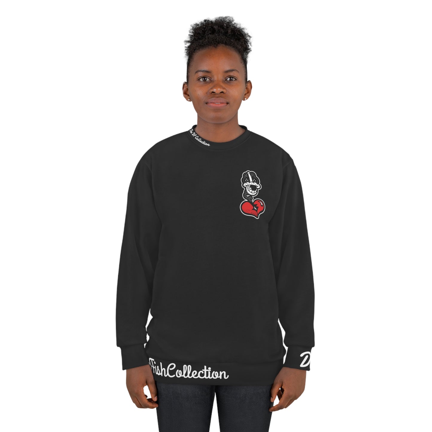 "Par 4" Black Unisex Sweatshirt (AOP)