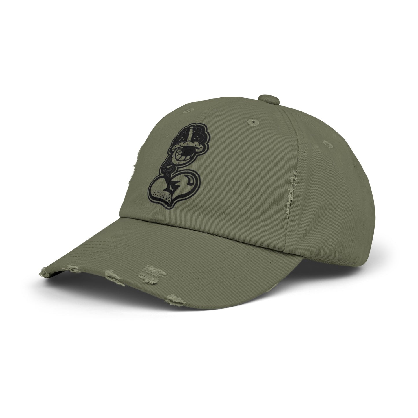 "Black Label" Unisex Distressed Cap by WildeTuna