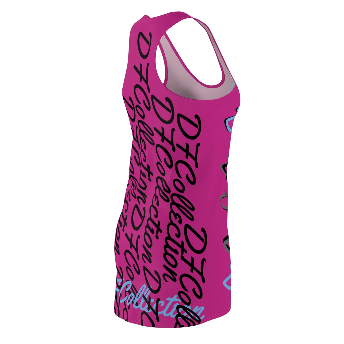 "DF COLLECTION" 80's Purple Women's Cut & Sew Racerback Dress