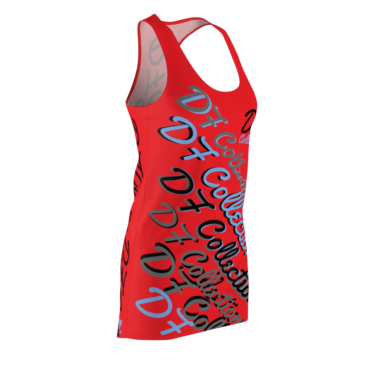 "DF COLLECTION" RED Women's Cut & Sew Racerback Dress
