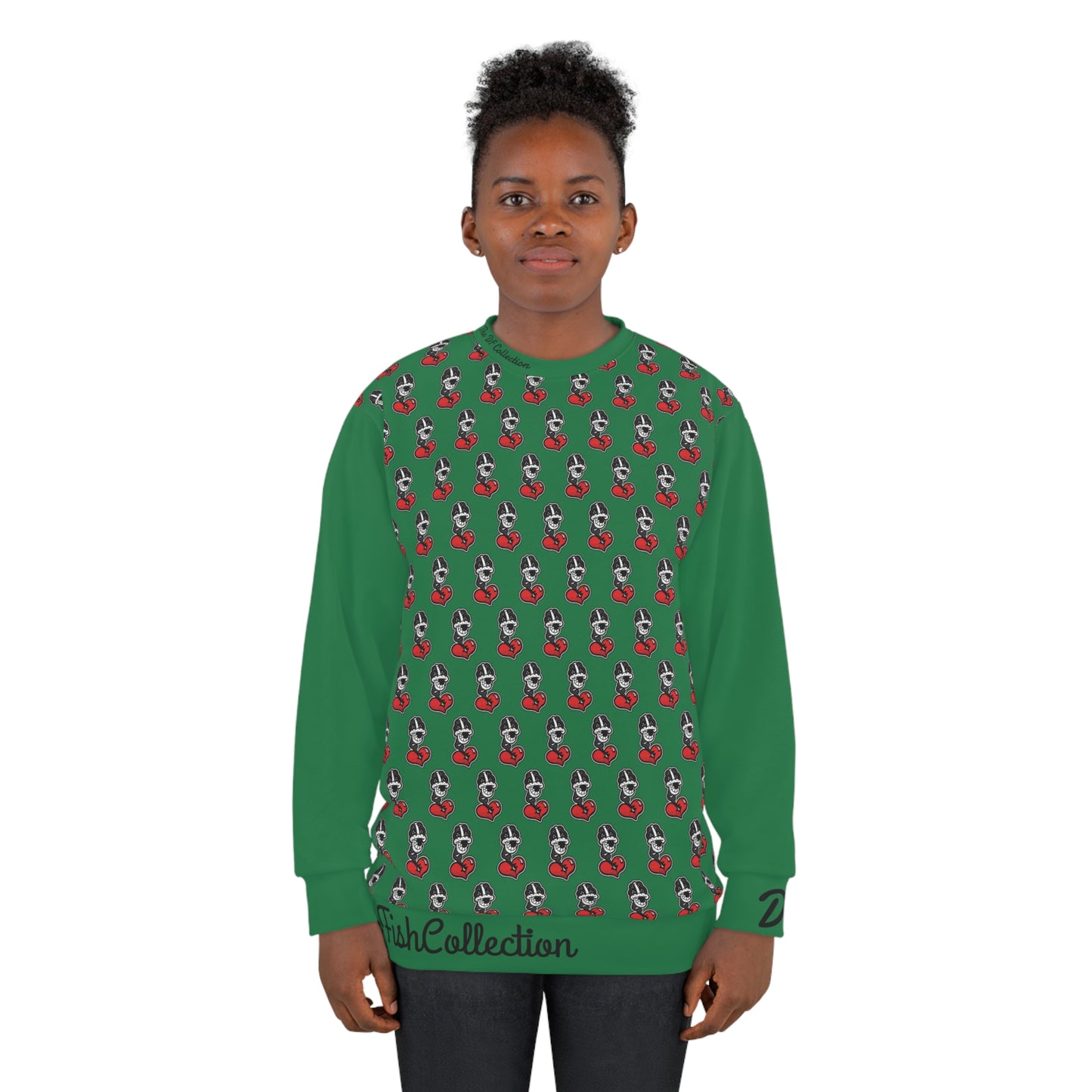 "Par 5" Green Unisex Sweatshirt (AOP)