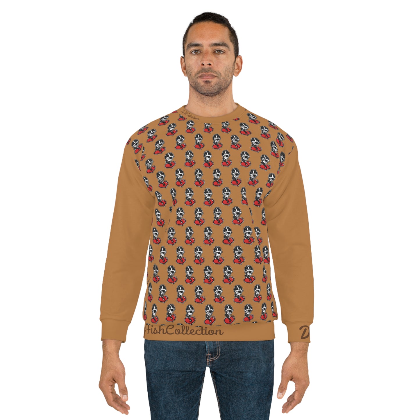 "Par 5" Tan Unisex Sweatshirt (AOP)
