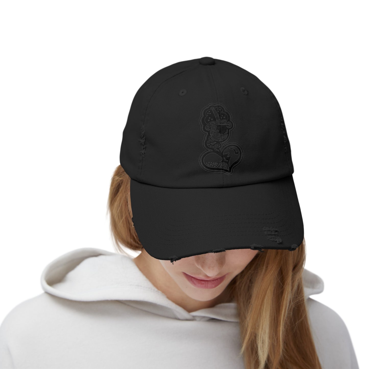 "Black Label" Unisex Distressed Cap by WildeTuna