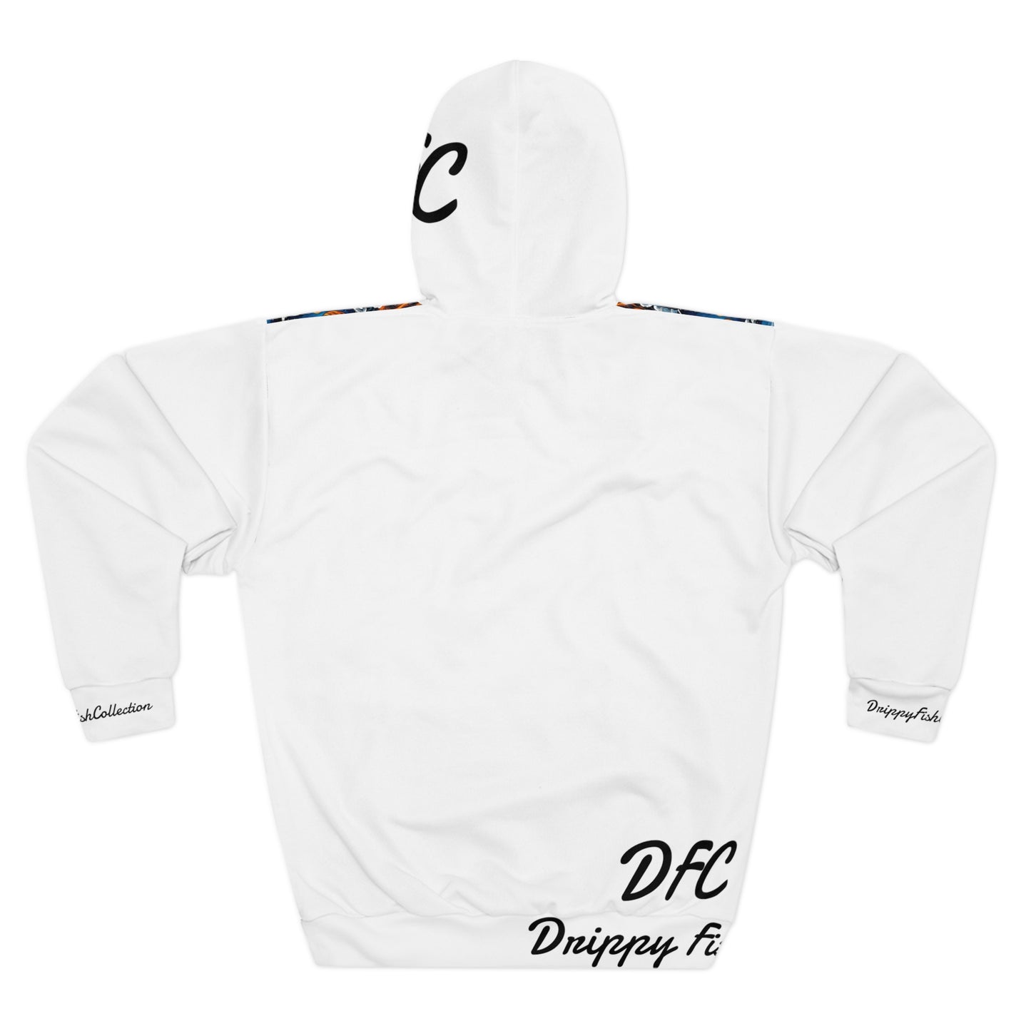 "DFC Take Off" White Unisex Pullover Hoodie (AOP)