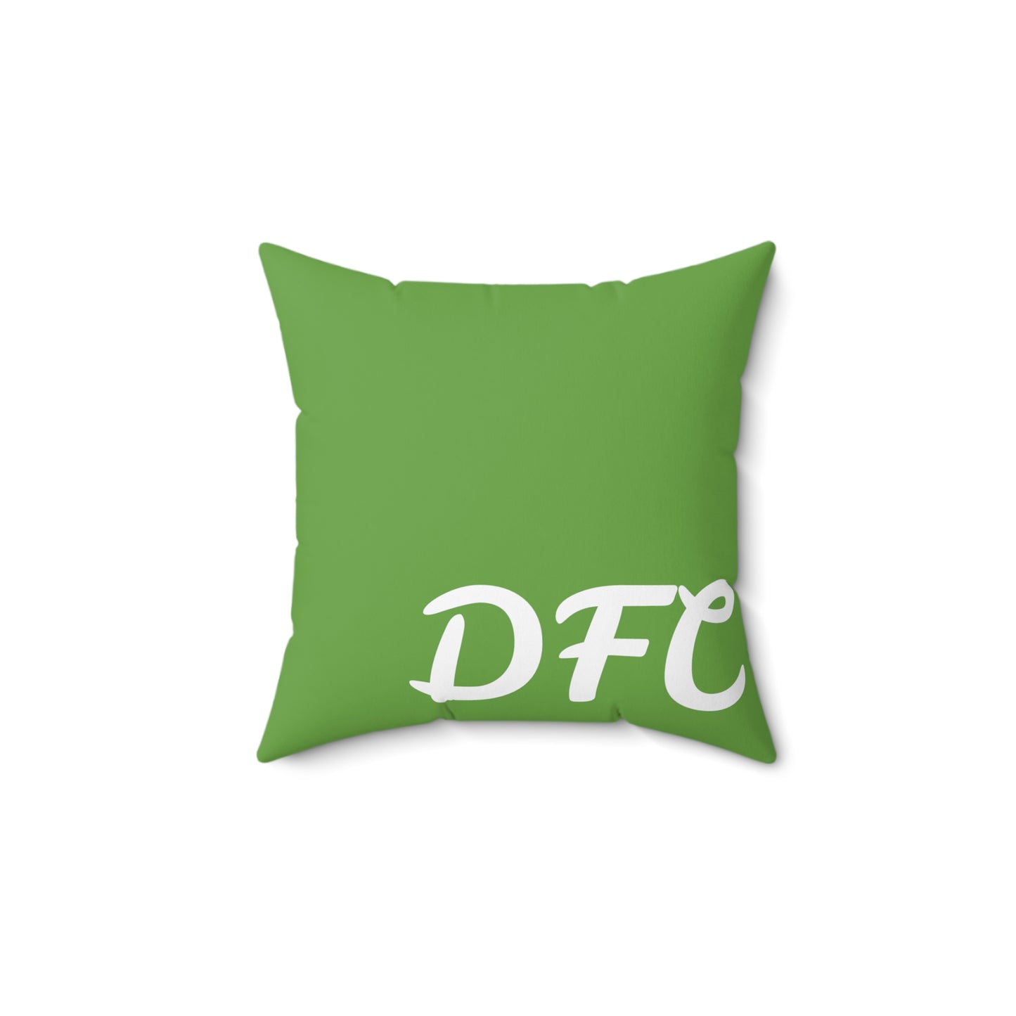 "DFC" Green Spun Polyester Square Pillow