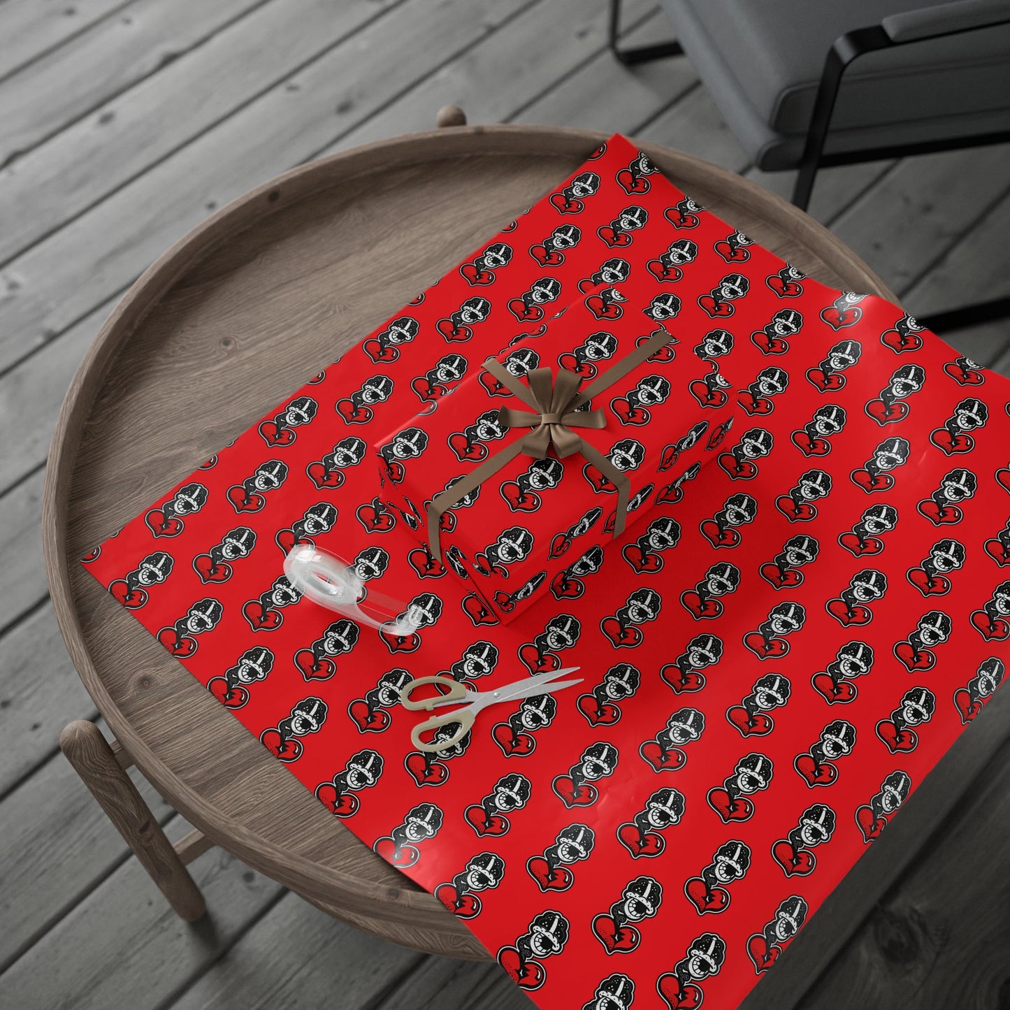 DrippyFish Red Boxing Themed Gift Wrapping Paper
