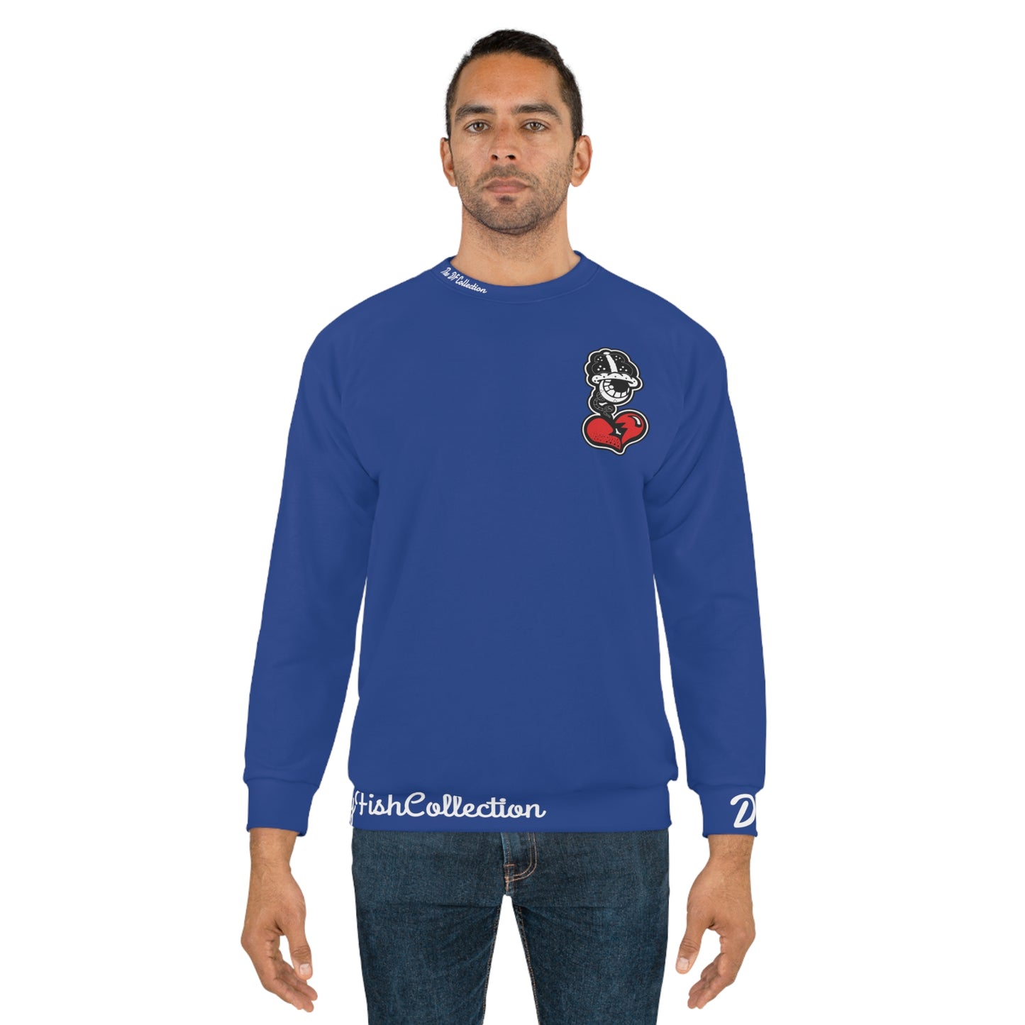 "Par 4" Blue Unisex Sweatshirt (AOP)