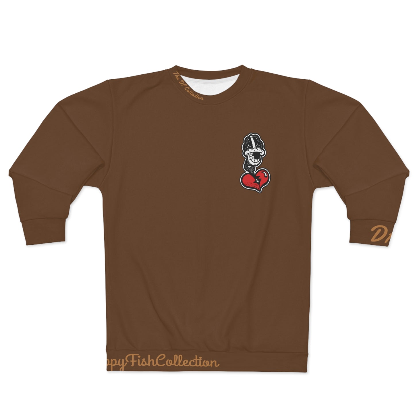 "Par 4" Brown Unisex Sweatshirt (AOP)