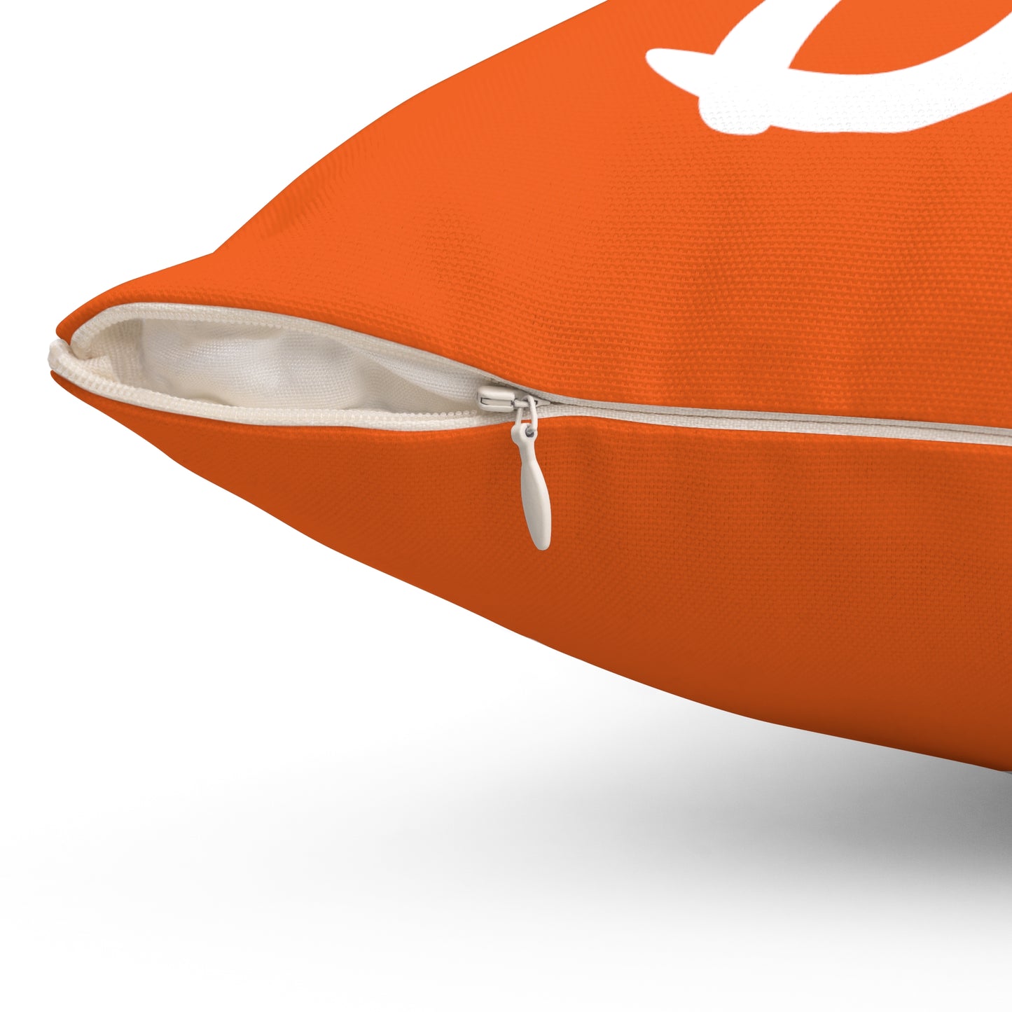 "DFC" Orange Spun Polyester Square Pillow