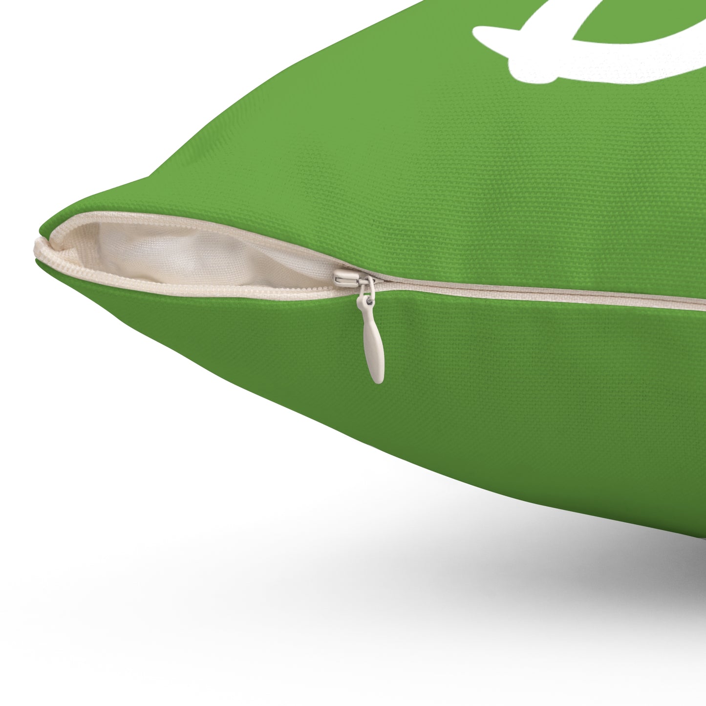 "DFC" Green Spun Polyester Square Pillow
